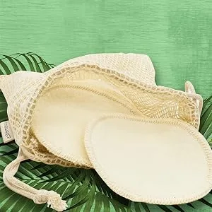 puremetics cosmetic pads (10 pieces) including laundry bag | Reusable zero waste cotton pads | 100% plastic-free - abschminkpads, wiederverwendbare pads, wattepads, plastikfrei, zero waste, hanf, Baumwolle