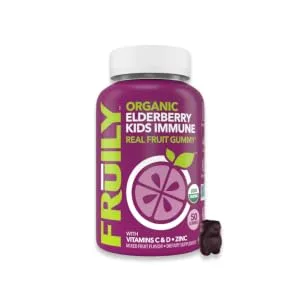 Fruily Organic Elderberry Kids Immune with Vitamins C & D Zinc Mixed Fruit 50 Gummies - product information 2