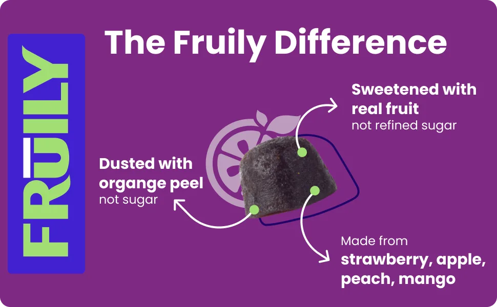Fruily Organic Elderberry Kids Immune with Vitamins C & D Zinc Mixed Fruit 50 Gummies - product information 3