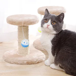 Scratching tree cat furniture climbing tree scratch column with sisal scratching post cat tree with platform made of plush cat tree with soft seat d - Katz Spielzeug Set
