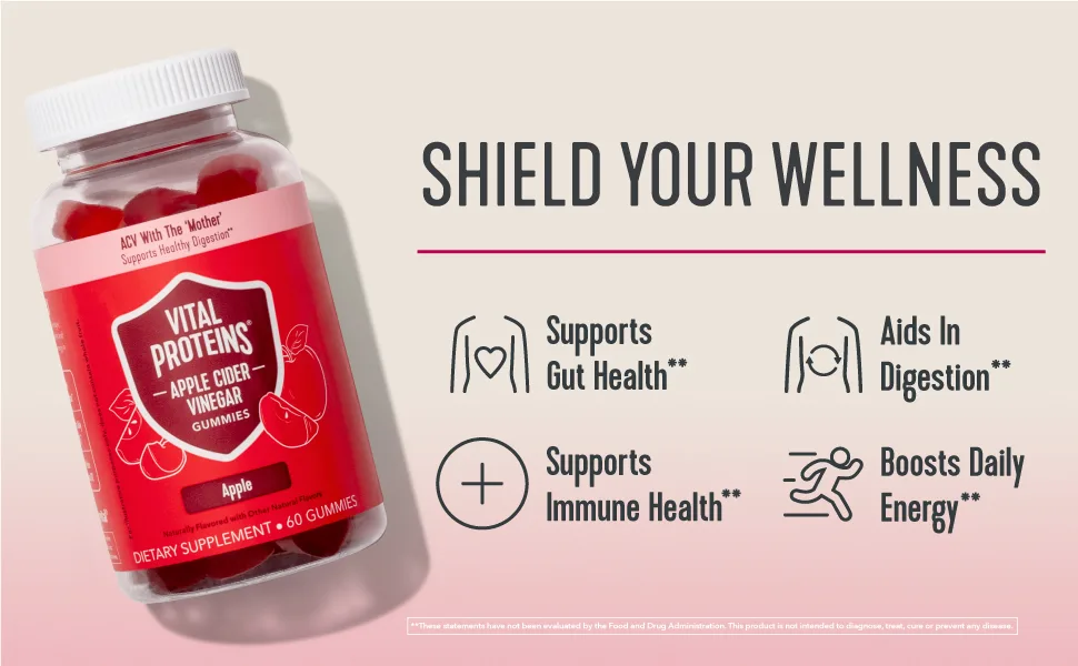 Vital Proteins Apple Cider Vinegar Gummies Apple 60 Gummies - product information 2