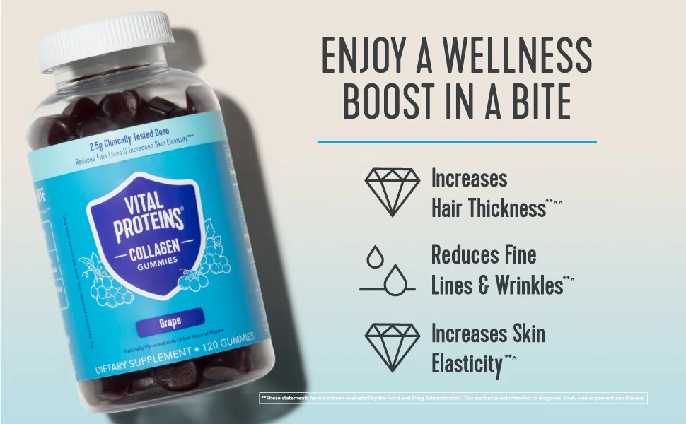 Vital Proteins Collagen Gummies Grape 120 Gummies - product information 2