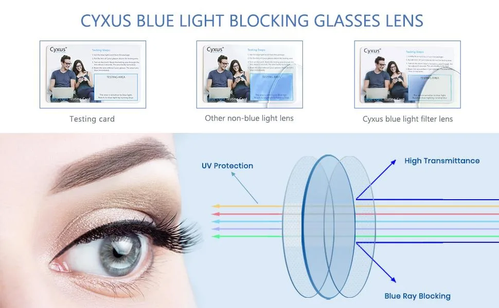 Cyxus glasses blue light filter glasses without strength anti-blue lights from laptops smartphones tablets and other screens 15-black & leopard - blaulichtfilter brille
