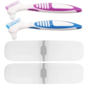 Healvian prosthesis brush 2 sets of prosthesis toothbrush with a tag bag mini prosthesis cleaning brush prosthesis cleaner for the prosthesis cleaning - product information 4