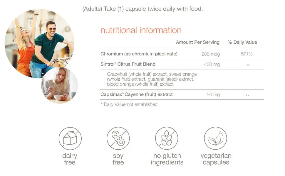Youtheory Daily Fat Burner 60 Vegetarian Capsules - Nutritional Information