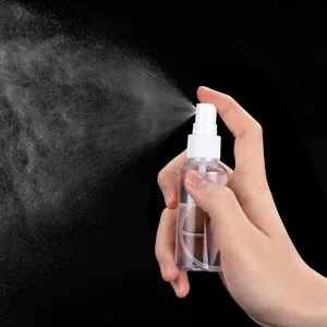 Atomizer 6 pieces 50ml transparent empty spray bottle plastic fine fog bottle refillable perfumed scale with funnel and label sticker for on the go white 6x50ml 6x50ml-white - Das Sprühen der Sprühflasche ist empfindlich.