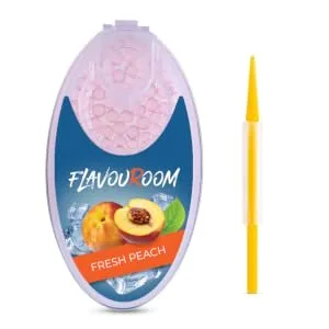 Flavoroom - Premium capsules 100 set |DIY PASSION FRUIT AROMA filter for unforgettable flavor |including storage box for the aromatic click balls (Fresh Peach) - Fresh Peach Titel