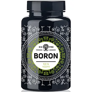 DiaPro Boron 365 pieces High-dose boron tablets with 3 mg boron per tablet from sodium borate Annual supply 100% vegan Laboratory tested - DiaPro Mandala Boron Dose