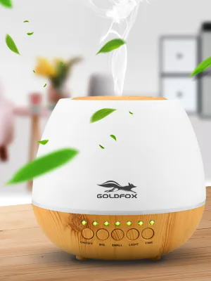Aroma diffuser 400ml goldfox ultrasound humidifier fragrance lamp oil diffuser night light with 7 colors LED diffusor 30-35ml/h fog for space office yoga spa etc. - product information 5
