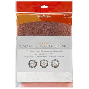 Full Circle In A Nutshell Walnut Scrubber Sponge 2 Pack 4.4" x 2.75" Each - product information 3