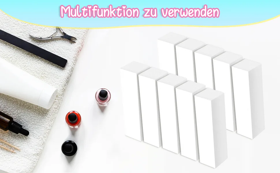 Sussurro 10 piece white buffer grinding blocks polishing block buffer of the new generation sponge nail file buffer grinding blocks nail file manicure tool - PolierblöCke Für Nageldesign