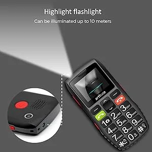 artfone C1 Mobile Phone for Elderly Big Buttons Big Volume SOS Function Black - Seniorenhandy