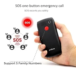 artfone C1 Mobile Phone for Elderly Big Buttons Big Volume SOS Function Black - Seniorenhandy