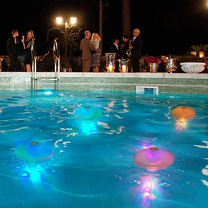 Antyingkai 2 piece of floating pool lighting pool lighting floating LED pool lighting floating waterproof LED pool light pool light water light for garden pond party pool access - LED Spa Licht