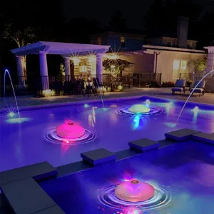 Antyingkai 2 piece of floating pool lighting pool lighting floating LED pool lighting floating waterproof LED pool light pool light water light for garden pond party pool access - Unterwasser licht pool