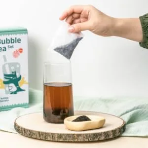 Bubble Barista Bubble Tea set to make yourself (6x tapioka 6x black tea 6x straws) - DIY starter set with boba tapioka and black pearls - done - tapioka perlen bubble tea, bubble tea zum selber machen, bubbles tea perlen