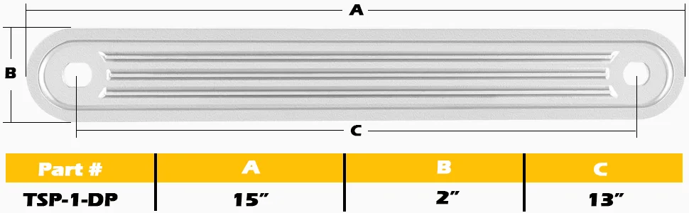 Toolopimal TSP-1 Rear Window Support Plate 15" - 32 DE