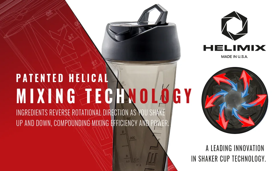 Helimix Shaker Cup Pink Yarrow 28 oz - Shaker bottle cup mixer blender bottle protein shake pre workout helimix