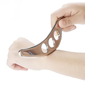 MQUPIN GUA SHA Massage tool 420 stainless steel scraper body-scrub therapy tools spa-board tools to reduce pain from the neck shoulder back muscles - product information 4