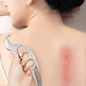 MQUPIN GUA SHA Massage tool 420 stainless steel scraper body-scrub therapy tools spa-board tools to reduce pain from the neck shoulder back muscles - product information 5