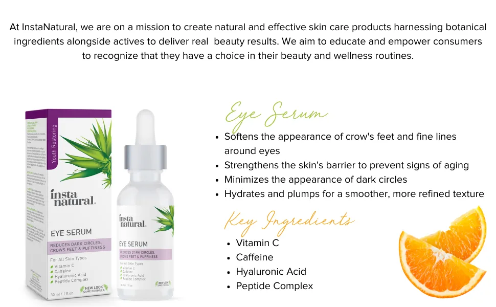 InstaNatural Youth Restoring Eye Serum 1 fl oz (30 ml) - Eye Serum