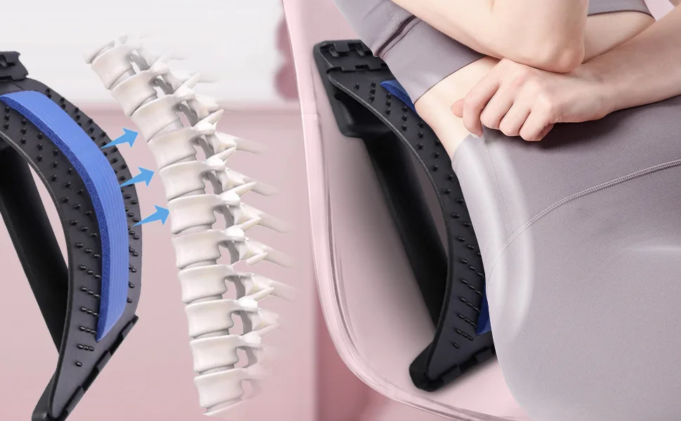 Back stretcher back trainer back stretcher back massager relaxation gift blue - rückendehner