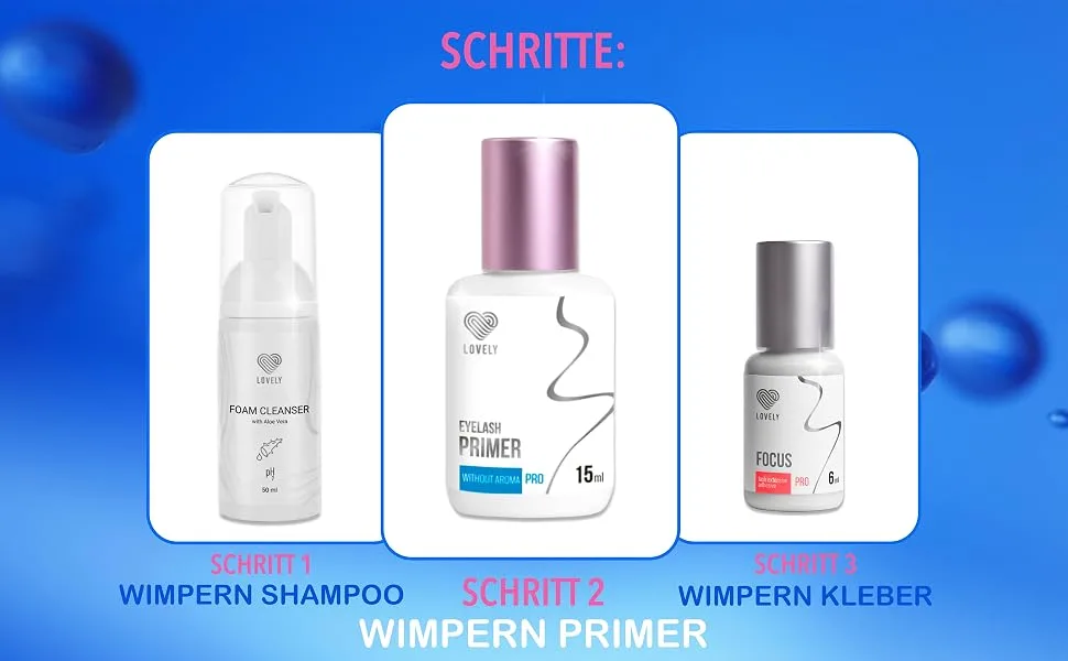 Lovely Primer for eyelash extensions without fragrances - 15ml |increased liability pretreatment for the application & adhesive agent for eyelash extensions |Ideal for sensitive skin - Lovely produkte