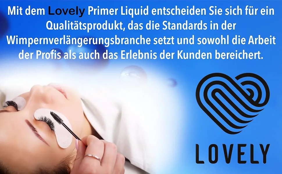 Lovely Primer for eyelash extensions without fragrances - 15ml |increased liability pretreatment for the application & adhesive agent for eyelash extensions |Ideal for sensitive skin - Qualität Lovely