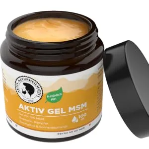 Active natural remedies ActiveGel MSM cream/ointment 100ml with 15% MSM & warming effect | 99.9% purity high quality and from Germany - AktivGel MSM mit Deckel