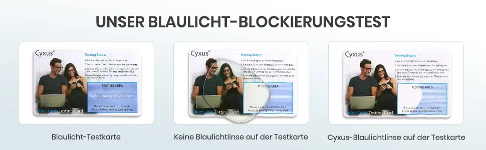 Cyxus glasses blue light filter glasses without strength anti-blue lights from laptops smartphones tablets and other screens 05-black/tr90 - Blaulichtfilter Brille