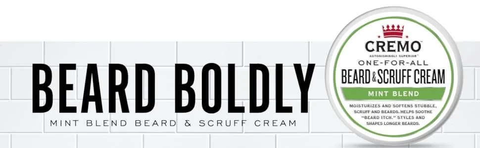 Cremo Beard & Scruff Cream Wild Mint  4 oz (113 g) - beard