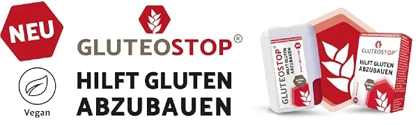 GluteoStop - helps break down gluten - gluten sensitivity - low-gluten diet - enzyme (30 mini tablets) - GluteoStop