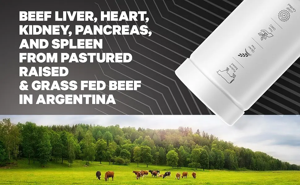 CodeAge Grass-Fed Beef Organs 180 Capsules - Codeage Beef Organs - Vitamins Rich