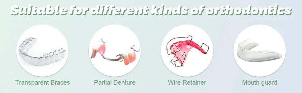 Zasjon braces made of silicone bite can spanging box prosthesis tose tooth rail box tooth rail box rail dinner braces brick box green - product information 8