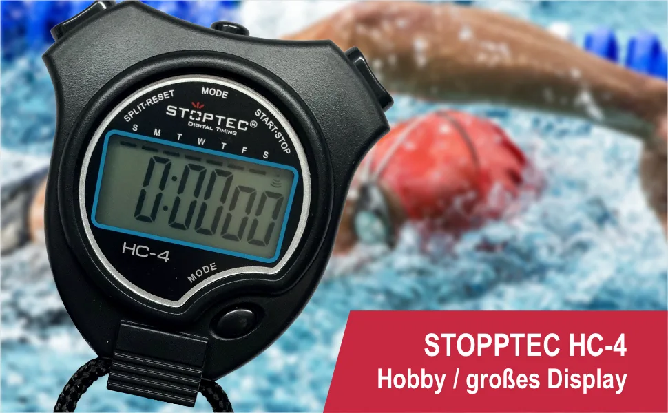 Stoptec stopwatch HC-4 - Digital stopwatch with large display | Hobby | Sport | Leisure | splash-proof | suitable for children - Bild 1