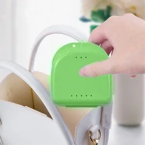 Xtudou prosthetic box set (2 dentist dental dinner 2 dental prostheses container 2 prosthesis cleaning brushes with double heads) for false teeth and braces storage cleaning - Prothesendose Set