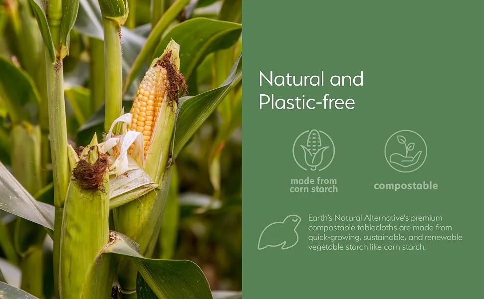 Earth's Natural Alternative Compostable Tablecloth Black 2 Pack - 2nd image