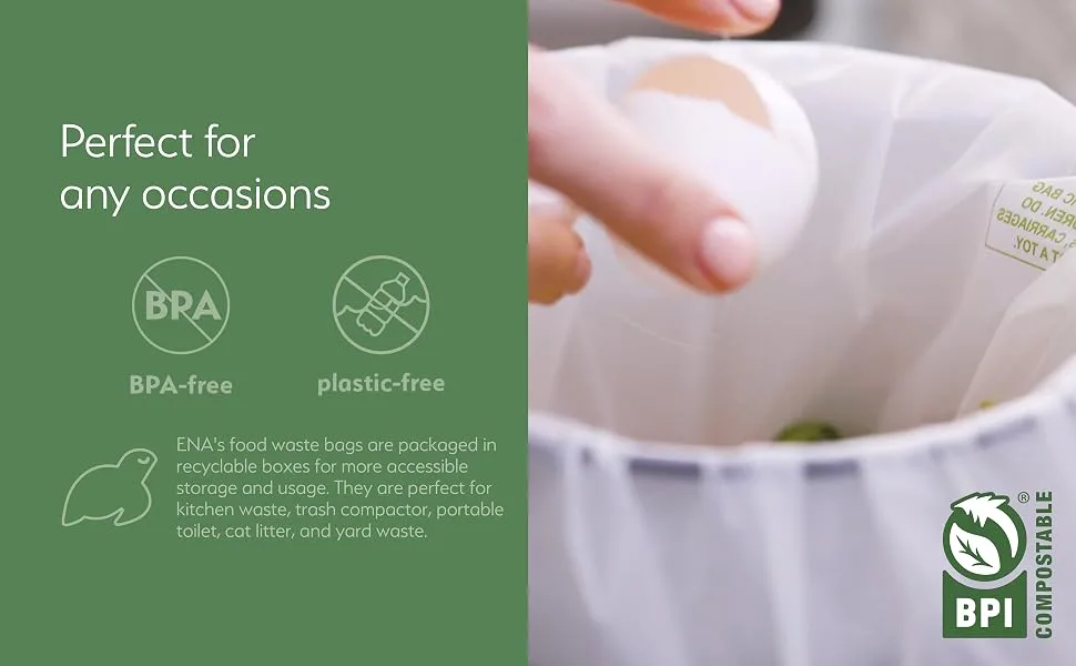 Earth's Natural Alternative 13 Gallon Compostable Kitchen Trash Bags 30 Bags - Trash Bags 3