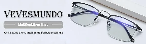 Vevesmundo blue light filter Reading glasses Half frame metal rectangular semi -roar half -glasses reading aid for men 1 piece of silver self -tinting glasses 2.5 x - selbsttönende lesebrille mit uv-schutz,lesebrille selbsttönende,selbsttönende lesebrille 2.0,