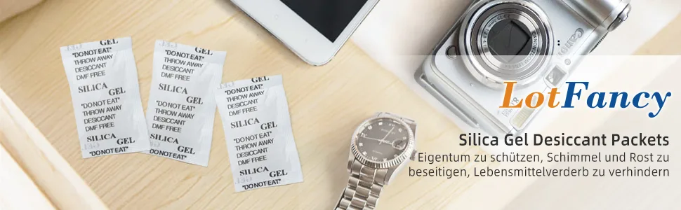 LotFancy Desiccant Silica Gel Desiccant 3 g 100 pieces Safe Moisture Absorber for Storage Odorless - product information 2