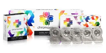 Chromaview 2 Tone Natural Colored Contact Lenses Without Prescription Green (Daily Lenses) - Chromaview