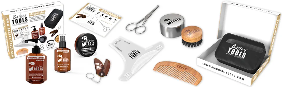  BARBER TOOLS Kit/Beard care set/Beard set/Beard and shave | Cosmetics Made in French - BARTPFLEGE SET