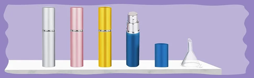 SwirlColor Perfume Atomizer Refillable 6ml Empty Perfume Atomizer Portable Mini Perfume Atomizer for On the Go 6 Pieces - Parfümzerstäuber