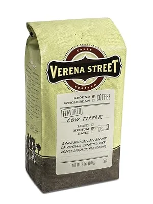 Verena Street Cow Tipper Flavored Ground Coffee Medium Roast 12 oz (340 g) - Cow Tipper 2lb Ground