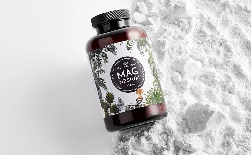 Magnesium capsules - 365 pieces (1 year).664mg per capsule including 400mg elementary (pure) magnesium - higher content than magnesium citrate.Laboratory test high dose.Vegan - Magnesium Feel Natural Elements elementares
