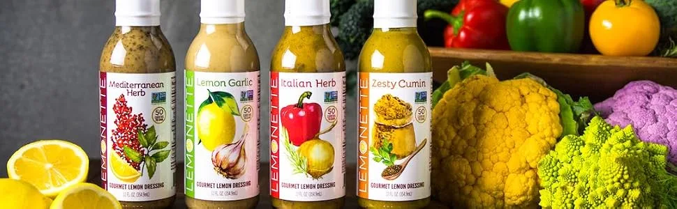 Lemonette Gourmet Lemon Dressing Lemon Garlic 12 fl oz (354.9 ml) - hero
