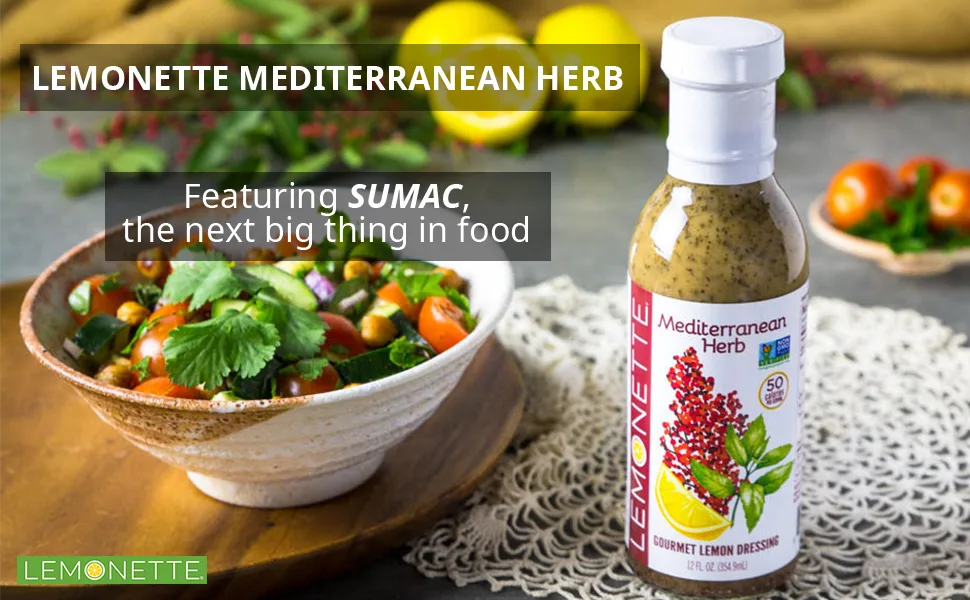 Lemonette Gourmet Lemon Dressing Mediterranean Herb 12 fl oz (354.9 ml) - product information 1