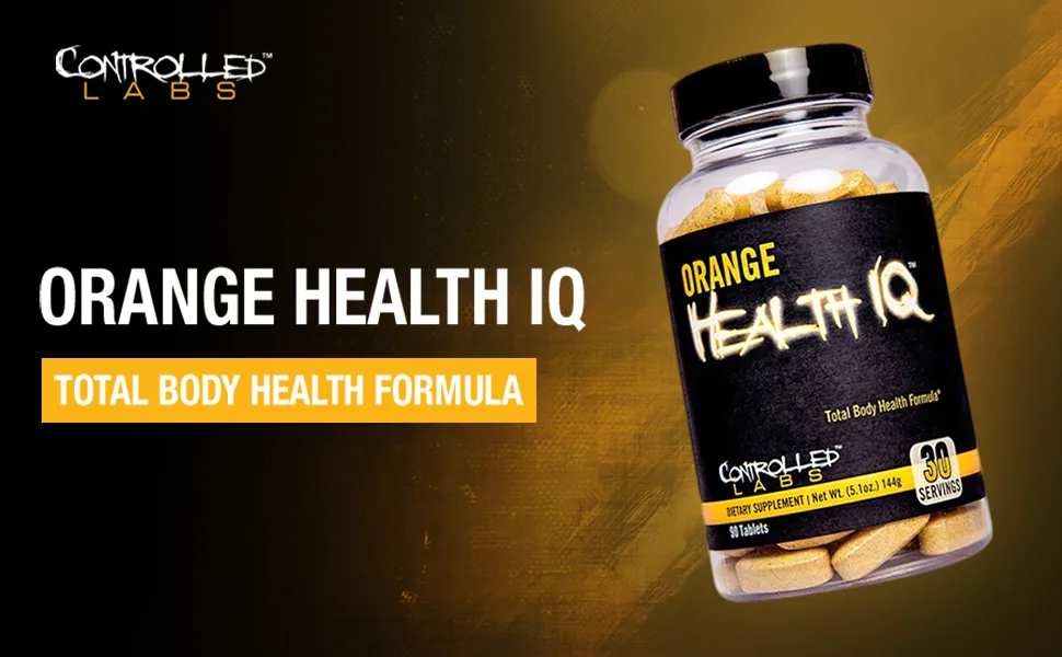 Controlled Labs Orange Health IQ 90 Tablets - red light