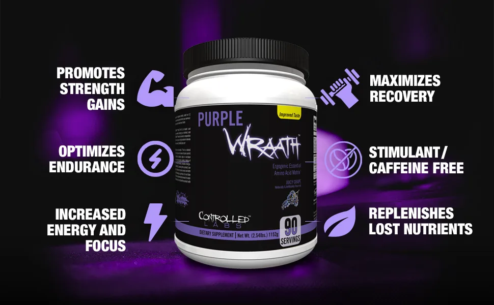 Controlled Labs Purple Wraath Purple Lemonade 13.5 oz (384 g) - purple wraath