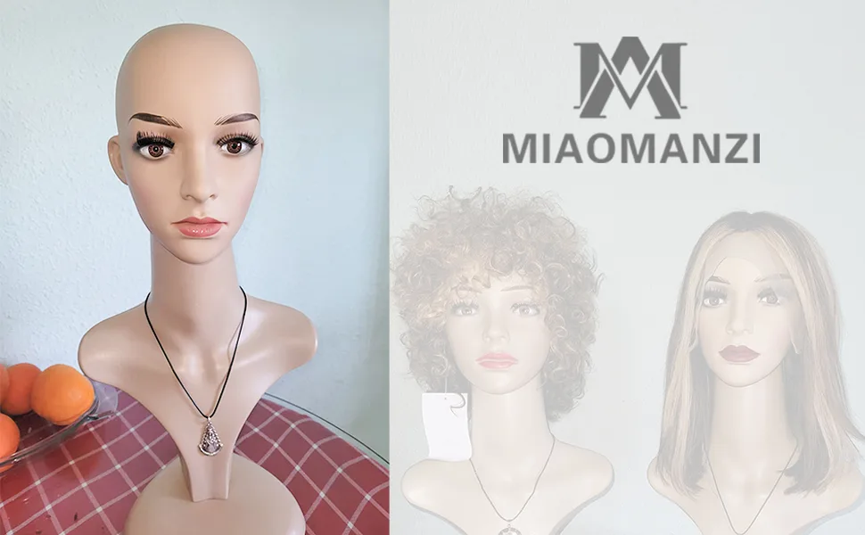 Female training head for hairdressing also suitable as a model head for wigs glasses hat - product information 3